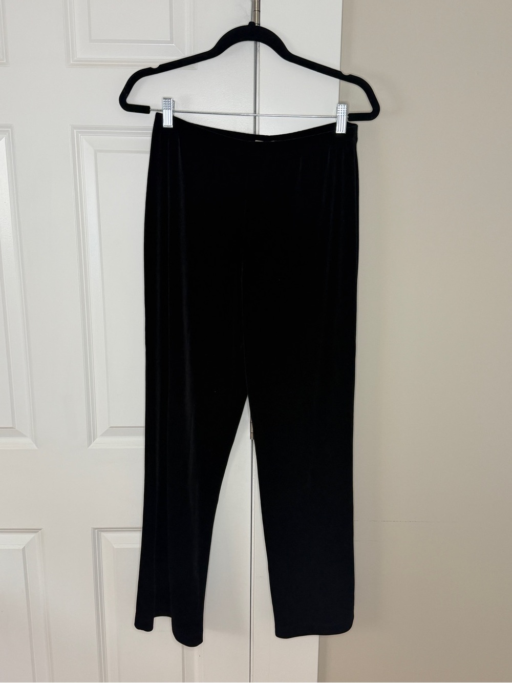 Notations Black Velvet Wide-Leg Trousers